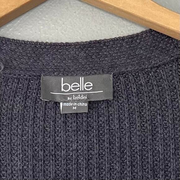 Belle by Belldini Sweater Size Medium Purple Tie Dye Pocket Cardigan Festival - Picture 8 of 8